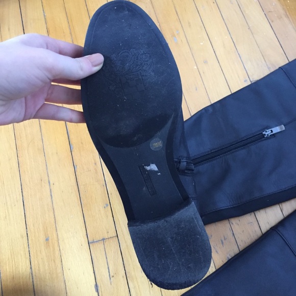 Black knee high leather boots - size 9.5 - Picture 2 of 5